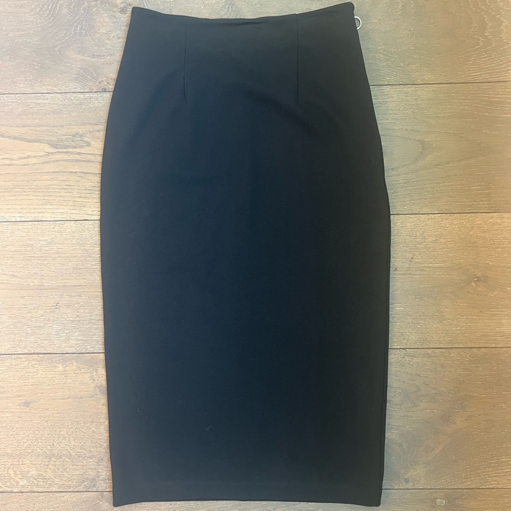 T Alexander Wang below the knee high wasted pencil skirt in black size XS